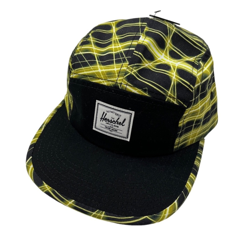 NWOT Herschel Glendale 5-Panel Cap Laser Beams Print